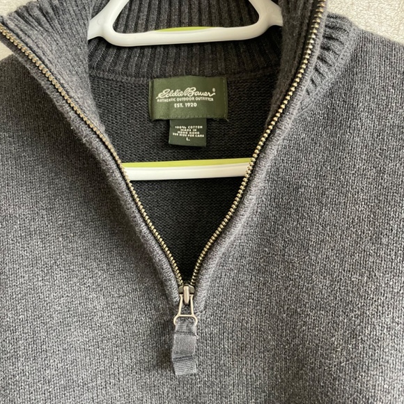 Eddie Bauer 1/4-Zip Pullover Sweater, 100% Cotton - Picture 4 of 7